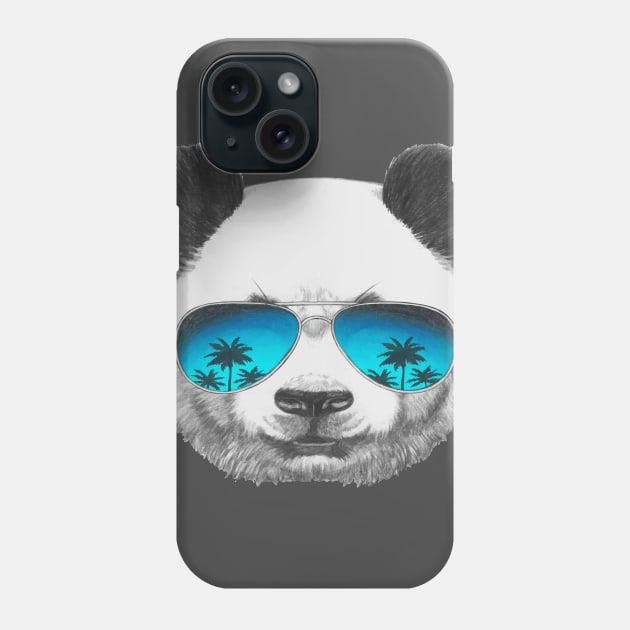 Cool Panda wearing sunglasses Phone Case by Teezer79