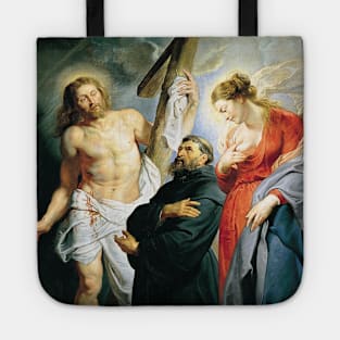 St. Augustine between Christ and the Virgin by Peter Paul Rubens Tote