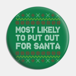 Christmas Most Likely To Put Out For Santa Pin