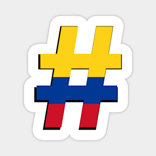 Hashtag Flag - Columbian Magnet