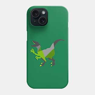 Grey velociraptor Phone Case