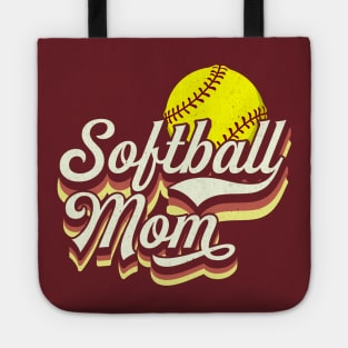 Softball Mom! Retro Sports Gift Tote