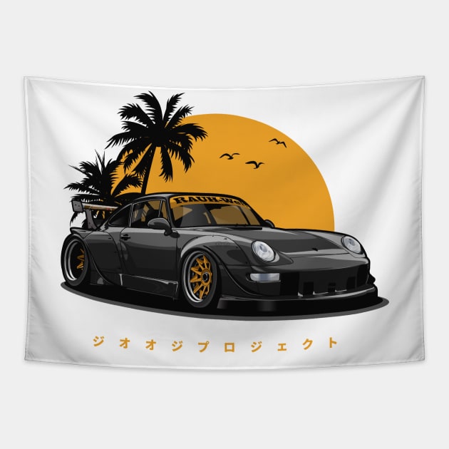 RWB 993 Special Color Edition (Black - Gold Exclusive) Tapestry by Jiooji Project