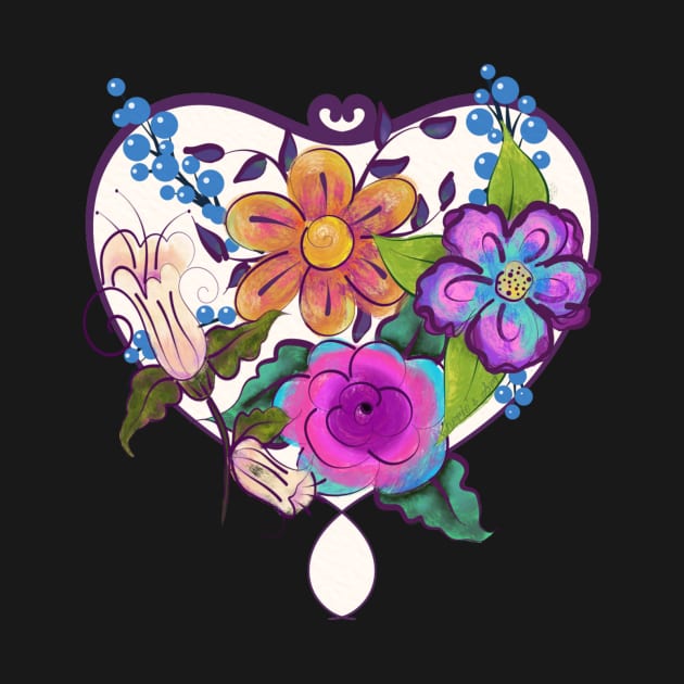 Floral Heart | Cherie's Art Original (c)2020 by CheriesArt