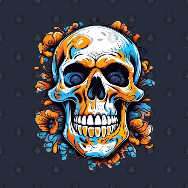 Colorful Skull by designerhandsome