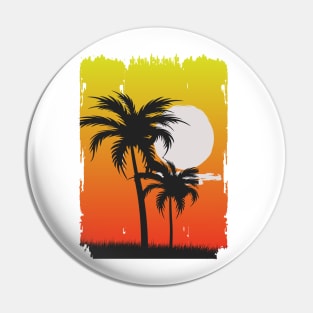 Palm sunset Pin