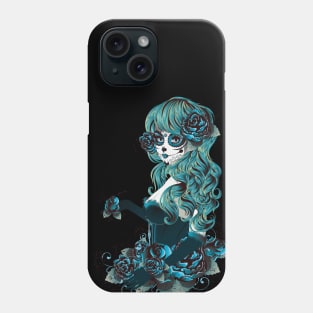 Day of Dead Girl pale Phone Case