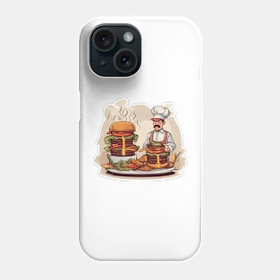 BBQ Fervor Aggressively Grilling Burgers Phone Case