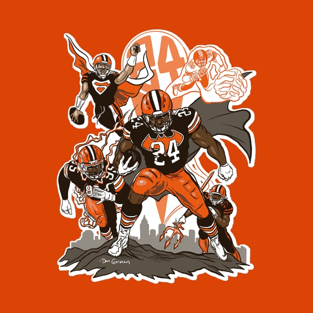 Nick Chubb Superhero by custommagenta