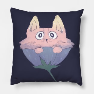 The cat in the flower Pillow