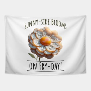 Fried Eggs Flowers on Fry-Day, Blooming Eggscelent Tapestry