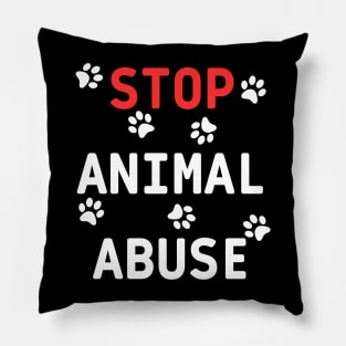 stop animal abuse Pillow