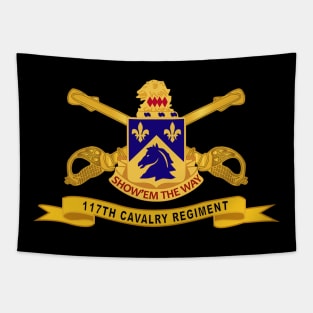 117th Cavalry Regiment w Br - Ribbon Tapestry