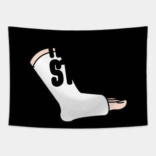 Stunts - Funny Broken Leg Get Well Soon Gift Tapestry