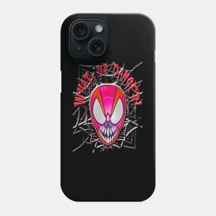 Spider Skull Whats up Danger Phone Case