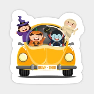 Halloween Kids Drive-Thru Magnet