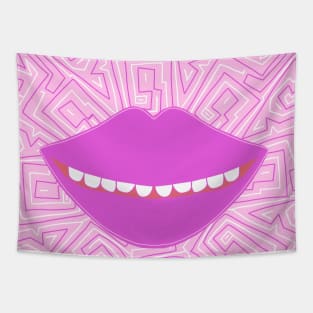 Amazing smile mouth lips pink Tapestry