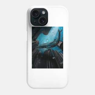 Blue whale in the ocean Phone Case