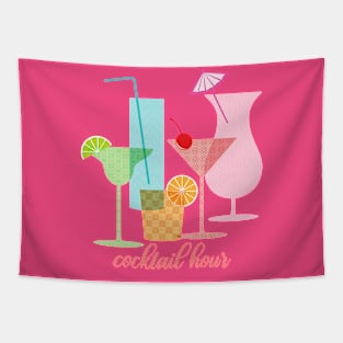 Cocktail Hour Party Fun Tapestry