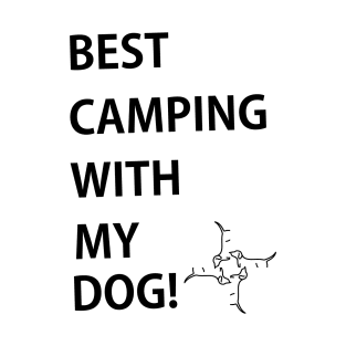 Best Camping with My Dog black T-Shirt