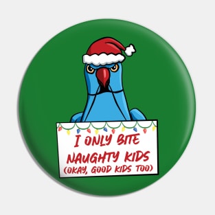 Only Bite Naughty Kids Blue Ringneck Pin