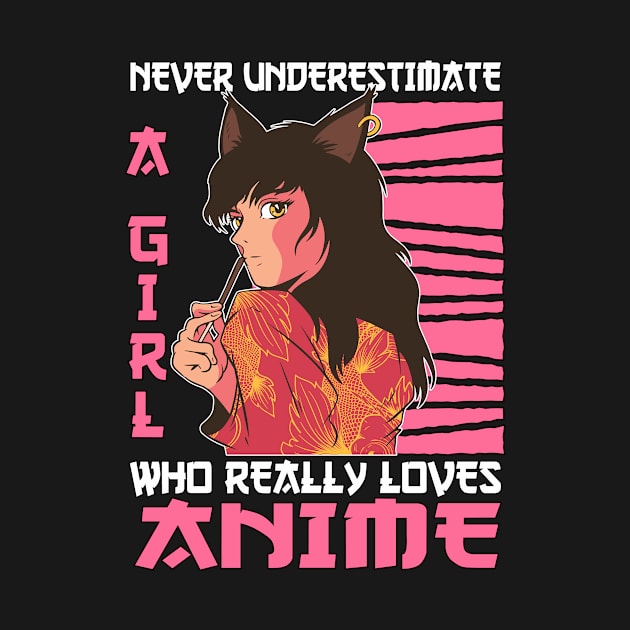 Girl Really Loves Anime Merch Anime Girl Otaku Gift Anime by TheTeeBee