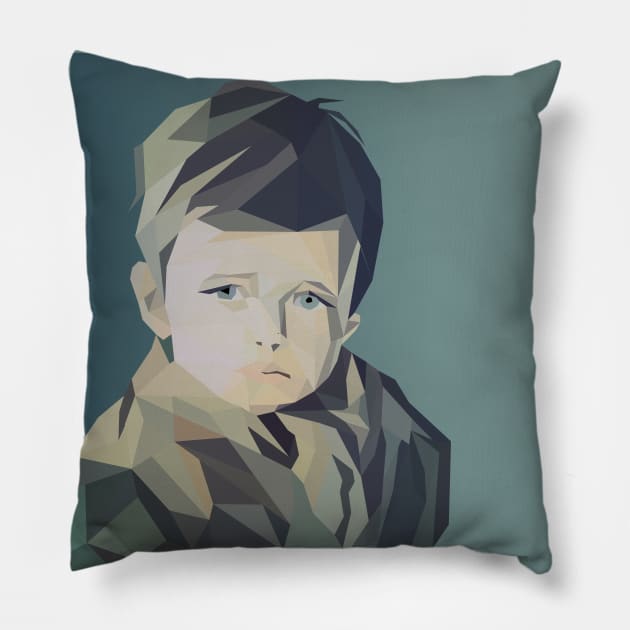 The Crying Boy Pillow by tamir2503