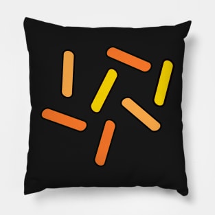 Playful vintage/retro sticker Pillow