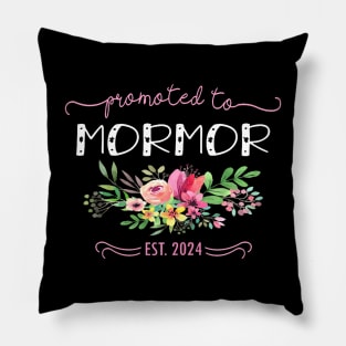 Promoted To Mormor Est 2024 New Grandma Mother Day Pillow