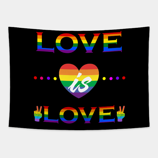 Love is Love Tapestry by lostbearstudios