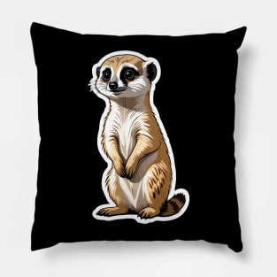 Meerkat Cute Illustration Pillow