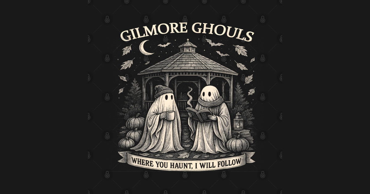 Gilmore Ghouls Halloween Sweatshirt - 'Where You Haunt I Will Follow' Grusel-Spruch