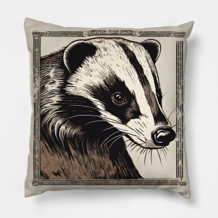 Ai Generated Badger Pillow