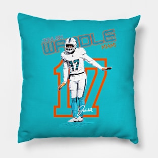 Miami Jaylen Waddle #17 Football Cartoon Pillow