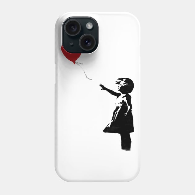 BANKSY Red Heart Balloon Girl Phone Case by inkstyl