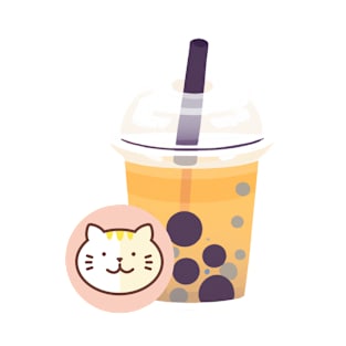 CUTE BOBA WITH CAT T-Shirt