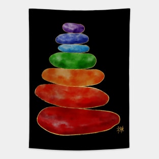 Zen Pebbles Chakras - Watercolor & Gold Tapestry