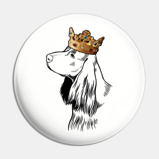 English Cocker Spaniel Dog King Queen Wearing Crown Pin