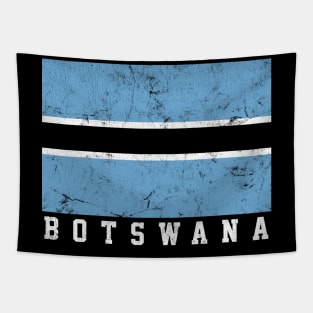 Botswana / Vintage Look Flag Design Tapestry