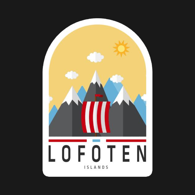 The Lofoten Islands, Norway Sticker, Travel Sticker for Norway lovers by norwayraw