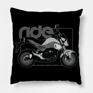 Ride grom bw Pillow