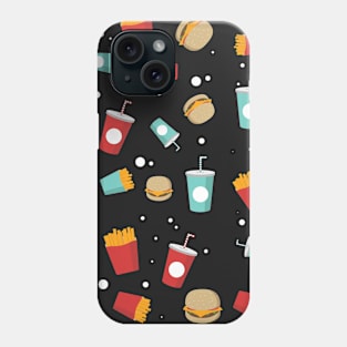 Hamburger & Fries pattern Phone Case