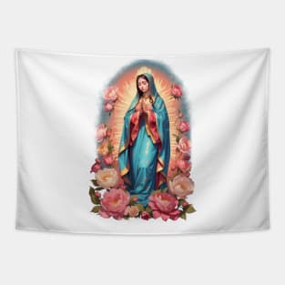 Miracles Bloom with Our Lady of Guadalupe Tapestry