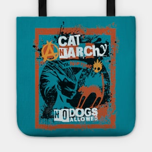 CAT ANARCHY - ORANGE & TEAL Tote