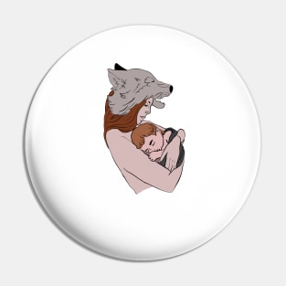 Mother wolf and her baby Pin