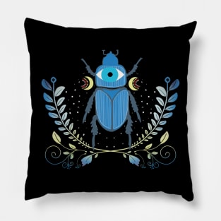 All Seeing Eye Beetle Moon Pillow