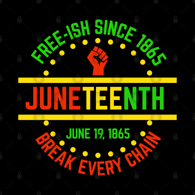 Juneteenth Break Every Chain Freeish Since 1865 by blackartmattersshop