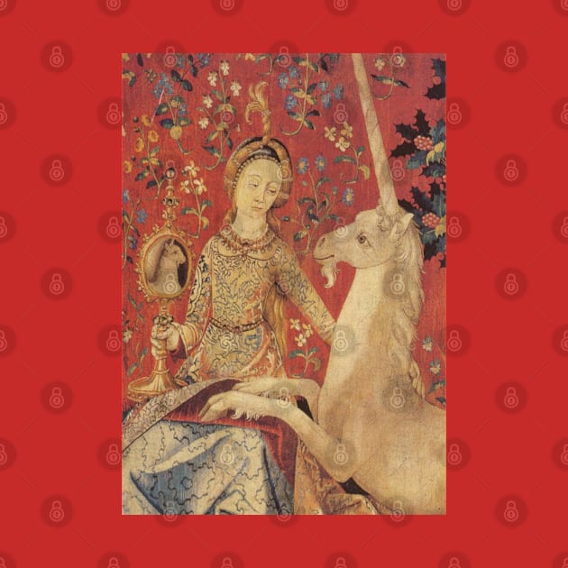 Lady and Unicorn Medieval Tapestry by Antiquated Art