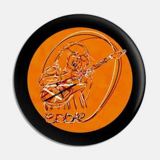 Eddie lineart (orange) Pin