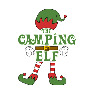 The Camping Elf Christmas Family Matching Outfits Group Attire T-Shirt